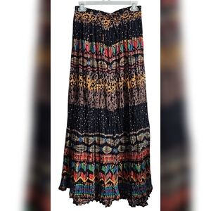 Colorful 100% Cotton Broomstick Maxi Skirt
